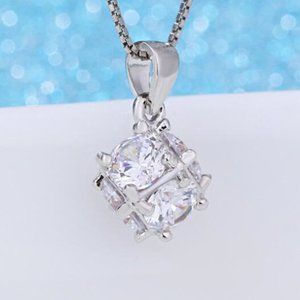 13mm x 23mm Jewel Tie 925 Sterling Silver CZ Cubic Zirconia Martini Pendant 13mm x 23mm Jewel Tie 925 Sterling Silver CZ Cubic Zirconia Martini Pendant